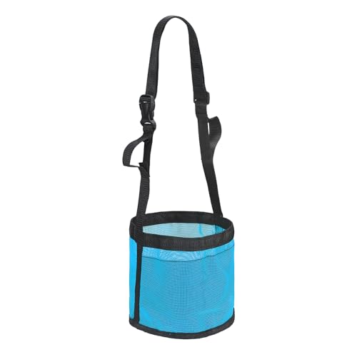 Horse Feed Bag, Horse Muzzle Hay Bags with Adjustable Strap Nylon Mesh Waterproof Bottom Grain Horses Bag, (Blue, S,1 Pcs), Intended for Feeding Grain/Powder/Hay - color: Blue, size: S