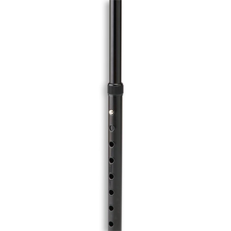 Medline Folding Quad Cane, Large Base, Quad Base for Greater Stability, Skid-Resistant Rubber Tips, Lightweight Aluminum, Black - size: Large Base