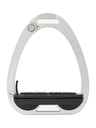 LeMieux Vector Control Stirrup - New Generation - Spring Loaded Hinged Arm - Cross Track Grip Surface - color: Aluminium
