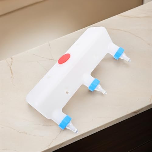 Yardwe 3L Lamb Milk Feeder, Plastic Bottle with 3 Nipples for Baby Goats Piglets and Lambs, Livestock Feeding Supplies for Farm Ranch