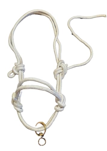 Handmade Nylon Halter, Professional Rope Headstall with Steel Swivel Ring, Suitable for Horses, Donkeys, and Cattle, Ideal for Farm or Stable Owners.