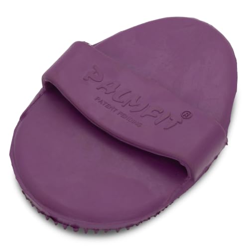 Grewal Equestrian Palm Fit Curry Comb (Purple) - color: Purple