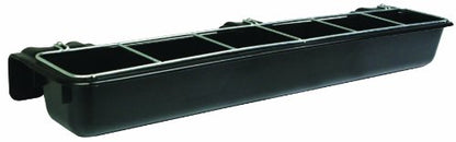 Little Giant HF9BLACK Hook Over Goat Trough Heavy Duty Galvanized Steel Body 9 Quart Feeder with Universal Mounting, Black (3 Pack)