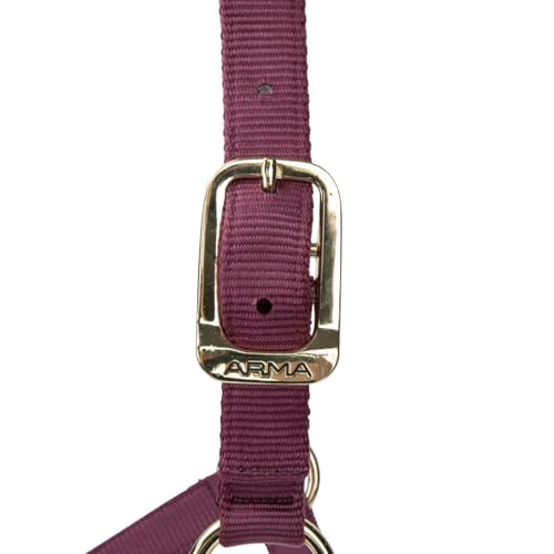 Shires ARMA Adjustable Nylon Halter - color: Burgundy, size: Cob
