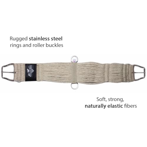 PROFESSIONAL'S CHOICE Mohair Western Horse Cinch | Hand-Woven Natural Fiber, Secure Fit, Size: 30'' - size: 30"