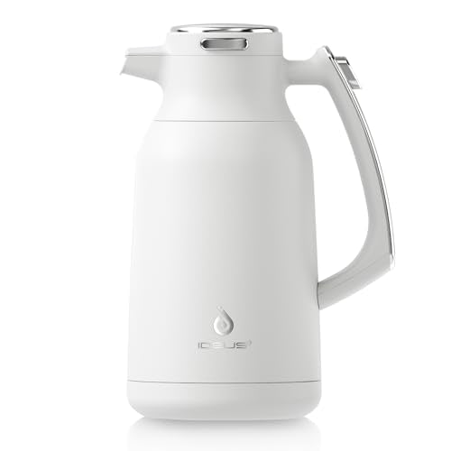 IDEUS Thermal Coffee Carafe 68oz, Beverage Dispenser White - color: White, size: 68 Ounces