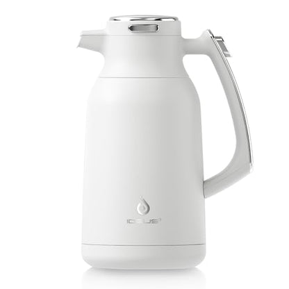 IDEUS Thermal Coffee Carafe 68oz, Beverage Dispenser White - color: White, size: 68 Ounces