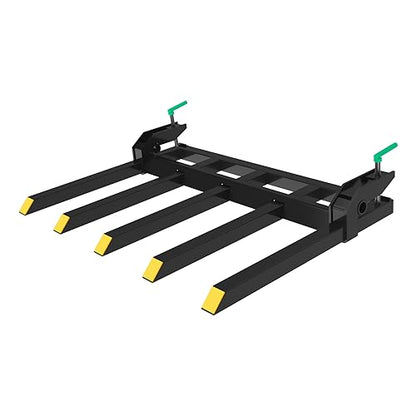 GarveeLife Clamp On Debris Forks 48 in Bucket Heavy Duty Clamp On Pallet Forks Bucket Forks Attachments Fit for Loader Bucket Skidsteer Tractor - size: 48 inch