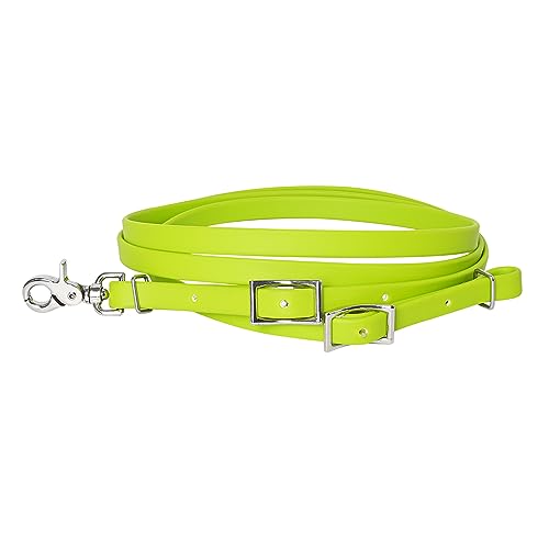 HILASON Western Horse Biothane Leather Rein, Full Size - color: Lime Green