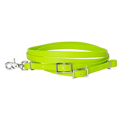 HILASON Western Horse Biothane Leather Rein, Full Size - color: Lime Green