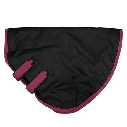 Grewal Equestrian 1200D Ripstop Pony Hood For Blanket - color: Grey/Burgundy Trim, size: 48"
