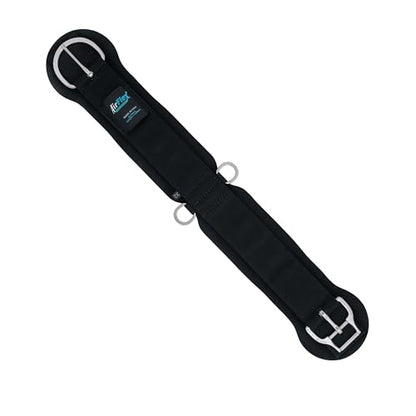 Weaver Equine Airflex Straight Horse Cinch, Anti-Slip Nylon Webbing Saddle Cinch Girth with Smart Roller Buckle, Western Horse Riding Supplies, Black