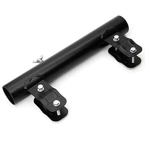 Heavy Duty RV Ladder Mount Flagpole Holder Black | Fits 1 Inch RV Ladders, Sturdy Flag Mount Bracket for RV Use - color: Black