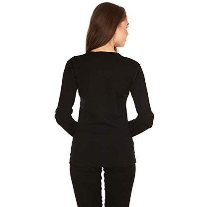 100% Merino Wool - Women's Midweight Base Layer - Long Sleeve Crew - color: 400 Expedition Black, size: Small
