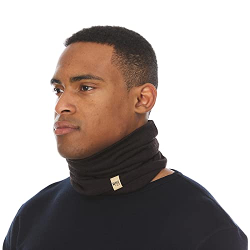 100% Merino Wool - Midweight Neck Gaiter - Skiing Neck Warmer - Winter Face Mask - Multipurpose Headwear - color: Dark Brown