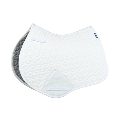 WeatherBeeta Suede Elite Air-Tec Jump Shaped Saddle Pad - color: White, size: L