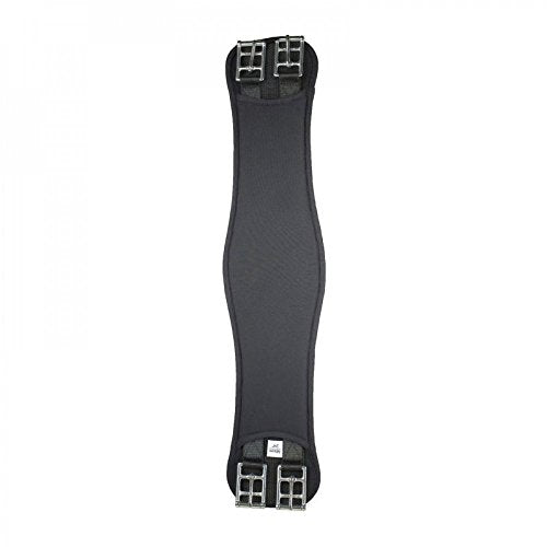 HORZE Extra Durable Flexible Neoprene Dressage Girth for Horses - Black - 20 in - size: 20"