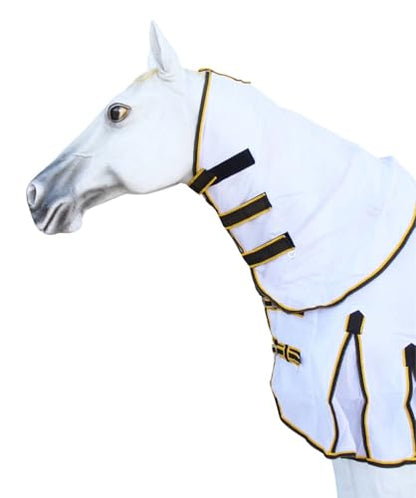 60" Horse Light Summer Spring Airflow Mesh Neck 73152 - color: Neck White Yellow Black, size: 60 inches