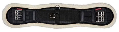 LeMieux Simuwool Integrated Mono Girth - Dressage/Jumping - color: Black / Natural, size: 75cm