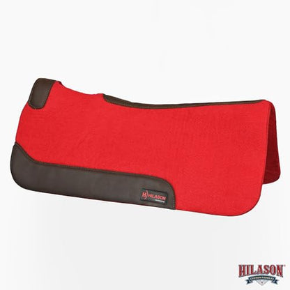 HILASON Western Wool Felt Horse Saddle Pad 30X30 in - color: Red