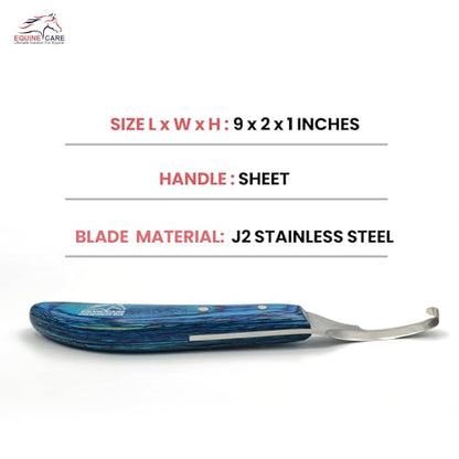 Equine Care Left-Handed Farrier Double Edge Hoof Knife, Horses, Livestock