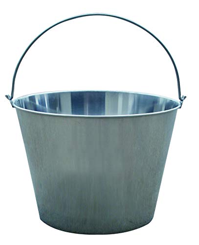 Little Giant® Stainless Steel Dairy Pail | Galvanized Metal Utility Bucket with Handle for Gardening & Farming | Cow Pail | 20 Quart - size: 20 Quart