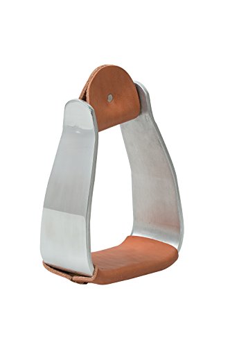 Weaver Leather Sloped Aluminum Stirrups with Leather Brown
