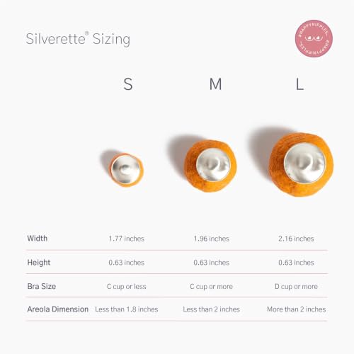 Silverette Nursing Cups, Postpartum Essentials, Real Silverette, S O-Feel - size: Small With O-Feel Silicone Rings