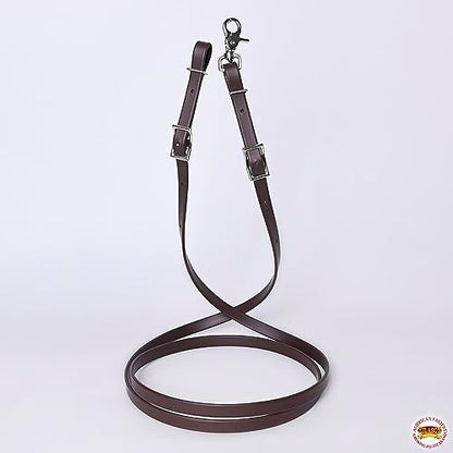 HILASON Western Horse Biothane Leather Rein, Full Size - color: Brown