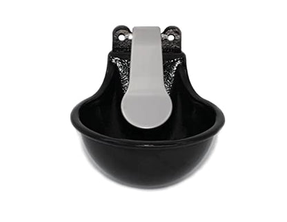 Automatic Livestock Waterer, Heavy Duty Cast Iron Water Trough with Push-Paddle for Horse, Cow, Goat, Pig,Dog, Livestock Water Bowl,1.8L Capacity