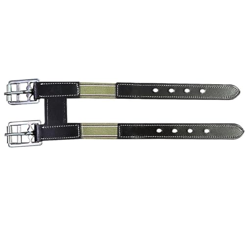 Majestic Ally Leather Girth Extender with Heavy-Duty Elastics, Durable, Flexible - color: Brown