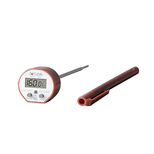 Taylor Waterproof Digital Instant Read Thermometer For Cooking, BBQ, Grilling, Baking, And Meat, Comes With Pocket Sleeve Clip, Red - style: Cooking Digital Quick Read Thermometer
