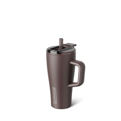 BrüMate Era Flip 20oz Kids Tumbler with Covered Flip Down Straw | 100% Leakproof Insulated Kids Cup | Made of Stainless Steel | Cup Holder Friendly | 20oz (Java) - color: Java, size: 20 Ounces