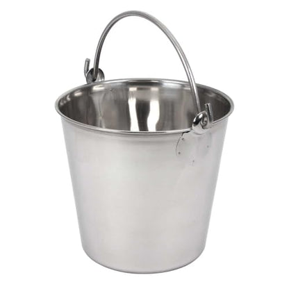 Lindy's 6-Quart Stainless Steel Bucket, Durable Seamless Bucket for Many Home Tasks, Carry Water or Milk, Fill with Food, Use as a Flower Pot, Cleaning Bucket, Table Centerpiece and Much More - size: 6 quarts