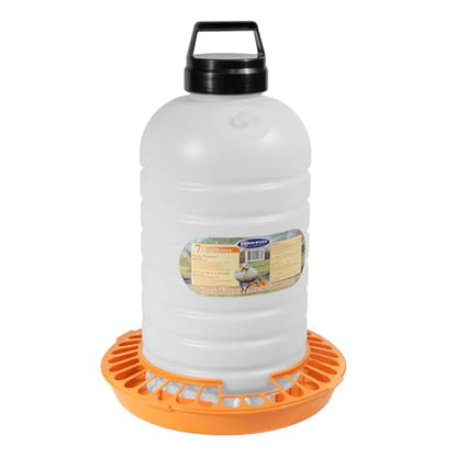 FARM-TUFF Top-Fill Duck Waterer, 7 Gallon – Durable BPA-Free Plastic Poultry Waterer with Wide Base & Splash-Reducing Design