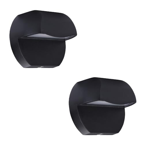 Outdoor Deck Lights LED Low Voltage Landscape Lighting 2.5W 12V | Cast Aluminum Patio Post Step Lights Fence Retaining Wall Mounting Light Warm White Textured Black Finish Pack of 2 - color: Black, size: 2-Pack