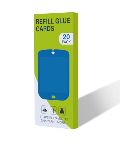 20 Pack Refill Cartridges for Stem Flying Insect Light Trap, Replacement Glue Card Compatible with Wondercide Indoor Plug-in Blue Light Trap for Fly Bug Mosquito Gnat