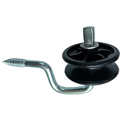 QMARK 10 Pack Electric Fence Wood Post Anchors, Wood Post Screw-in Insulators (Roller Insulators)