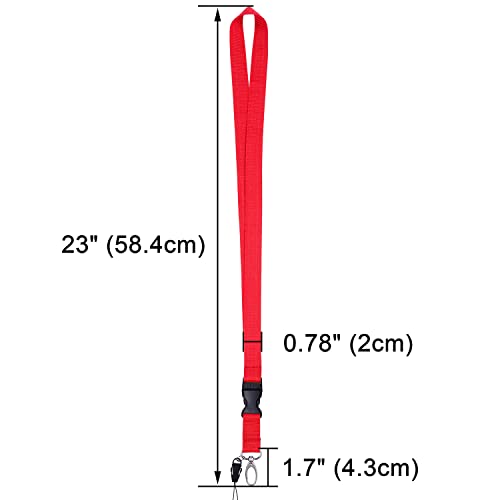Wisdompro Office Lanyard, 3 Pack 23" Neck Strap Lanyards - Black, Blue, Red - color: 3pack(red, Black & Blue)