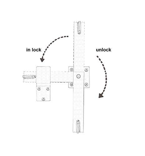 QCAA Heavy Duty Bar Door Farm Gate Latch, 5.5", Steel, Matte Black, 1 Pack