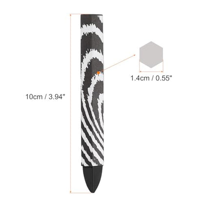 PATIKIL Lumber Marking Crayons, 6 Pack 4"x0.55" Hex Wax Tire Marker Crayons Black - color: Black