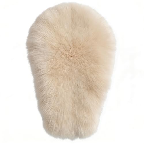 Saddle Sheepskin Seat Cover, Merino Sheepskin Saddle Pad – A Soft, Shock-Absorbing and Breathable Equestrian Seat Cover - color: Ivory White