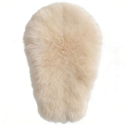 Saddle Sheepskin Seat Cover, Merino Sheepskin Saddle Pad – A Soft, Shock-Absorbing and Breathable Equestrian Seat Cover - color: Ivory White