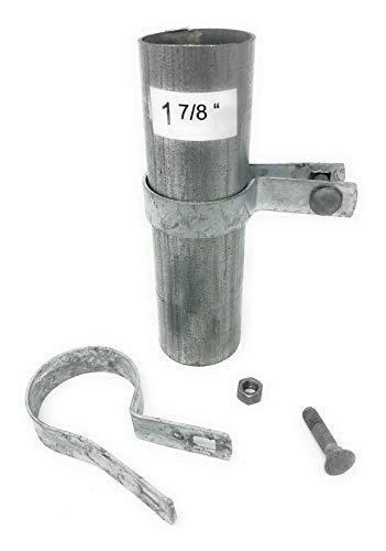 (10 Pack) Tension Bands with Bolts & Nuts for Chain Link Fence, Gate, Posts (1-7/8") - size: 1-7/8"