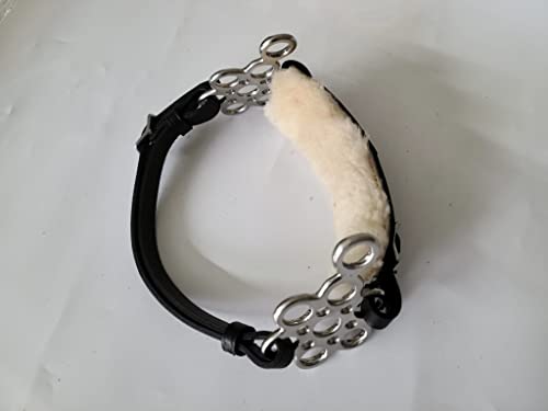 Hackamore Bitless Horse Bit English Western Adjustable Flower Padded Fur Original Leather Bridle Equestrian Tack