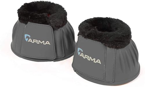 Shires ARMA Fleece Trim Bell Boot (Grey, Full) - color: Grey, size: Full