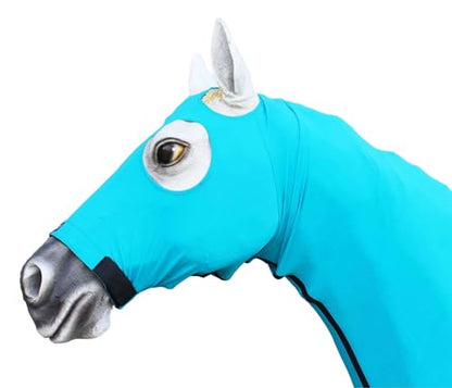 XL Horse Comfort Stretch Spandex Neck Hood Mane Stay Turquoise 521MW04TR