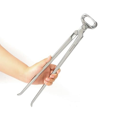 14 Inch Farrier Hoof Nipper, Heavy Duty Chrome Vanadium Steel Hoof Trimmer with High Leverage & Ergonomic Grip for Horses, Ponies, Livestock