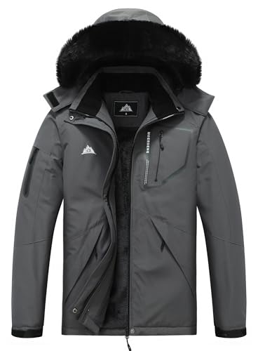 MOERDENG Women's Warm Winter Coat Insulated Snowboarding Jacket - color: Darkgrey, size: Medium