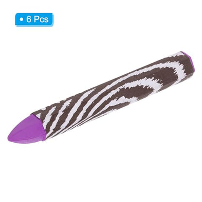 PATIKIL Lumber Marking Crayons, 6 Pack 4"x0.55" Hex Wax Tire Marker Crayons Purple - color: Purple